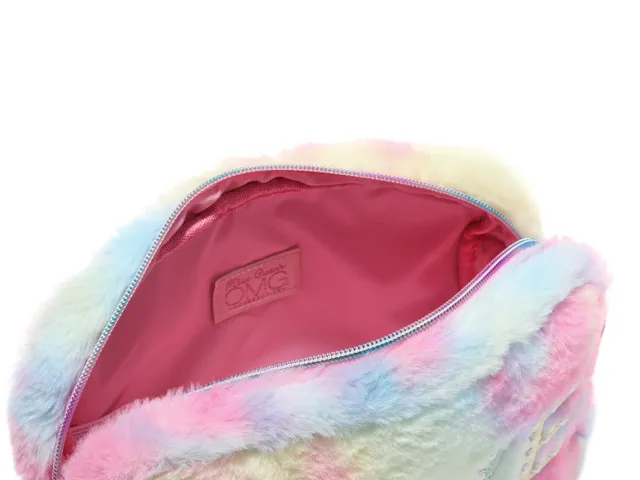 OMG Accessories Kids' Plush Faux Fur Mini Hobo Bag in Pink