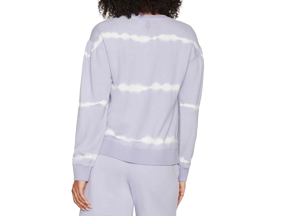 SKECHDYE Women's Stripe Crew Sweatshirt