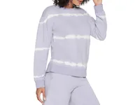 SKECHDYE Women's Stripe Crew Sweatshirt