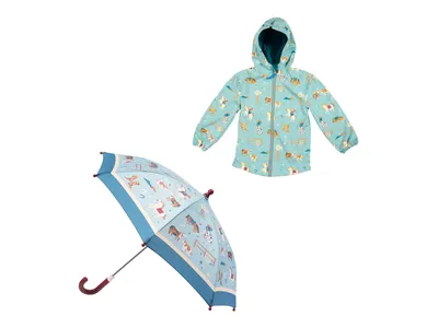 Western Kids' Raincoat & Umbrella Set
