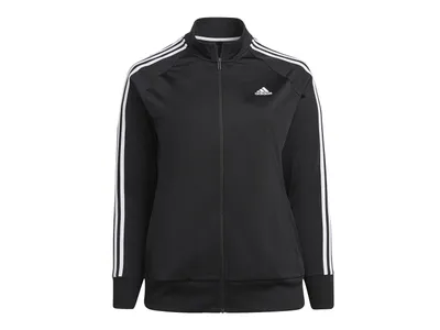 Essentials Warm-Up Tricot 3-Stripes Women's Plus Track Top