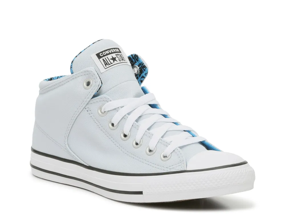 Women's Blue Bling Converse All Star Chuck Taylor Sneakers HIGH