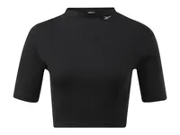 Short Sleeve Rib Women's Cropped Shirt
