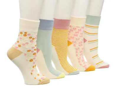Stripe Color Block Ankle Sock - 5 Pack