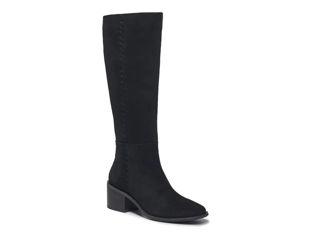 dsw black suede knee high boots