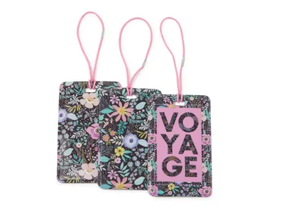 Voyage Floral Luggage Tag - 3 Pack