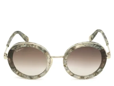 Patterned Round Sunglasses