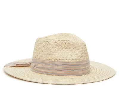 Striped Ribbon Panama Hat