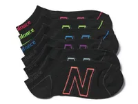 Neon Women's No Show Socks - 6 Pack