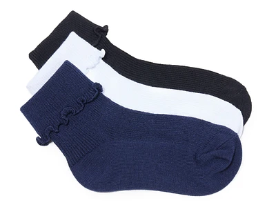 Uniform Turncuff Kids' Ankle Socks - 3 Pack