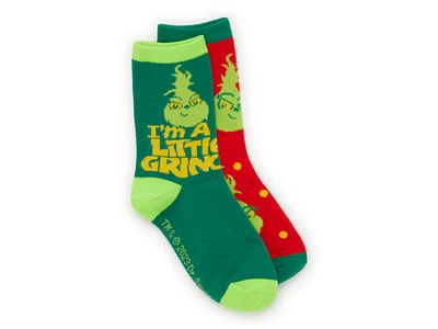 Grinch Kids' Crew Socks - 2 Pack