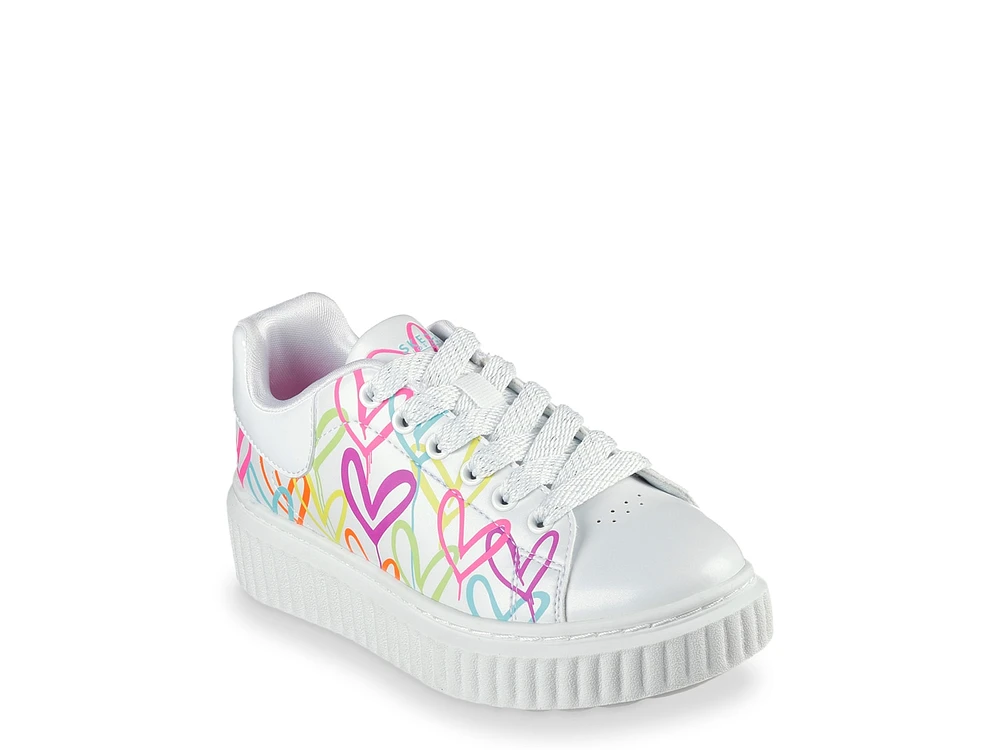 x James Goldcrown Hi Ridge Graffiti Hearts Platform Sneaker - Kids'