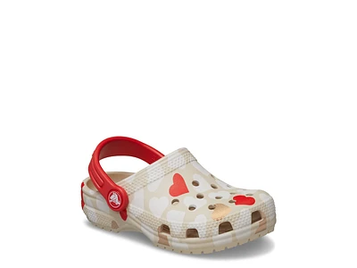 Classic Heart Print Clog - Kids'