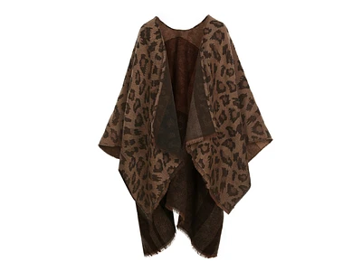 Leopard & Plaid Reversible Kimono