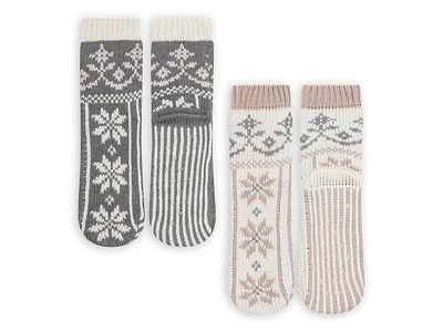 Snowball Women's Slipper Socks - 2 Pack