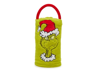 Grinch Santa Hat Blanket