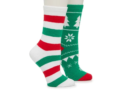 Pinetree & Stripes Crew Socks - 2 Pack