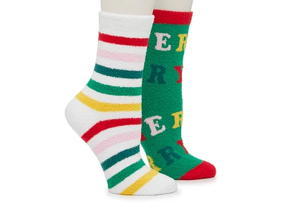 Merry & Stripes Crew Socks - 2 Pack