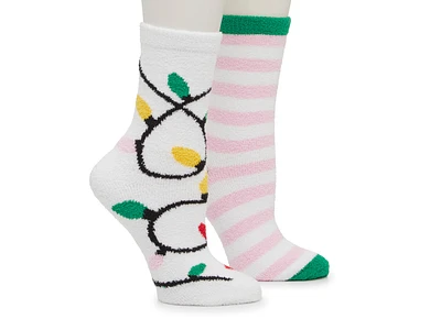 Lights & Stripes Crew Socks - 2 Pack