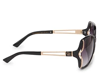 Oversized Gold-Trim Sunglasses