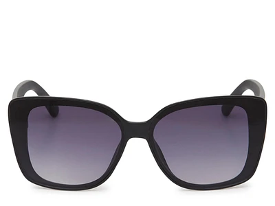 Flush Lens Square Cat-Eye Sunglasses