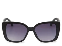 Flush Lens Square Cat-Eye Sunglasses