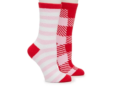 Buffalo Check & Stripes Crew Socks - 2 Pack