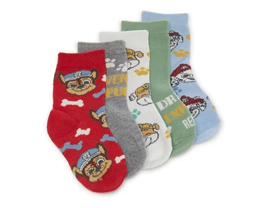 Paw Patrol Kids' Crew Socks - 5 Pack