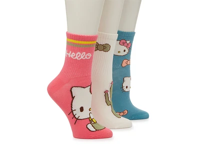 Hello Kitty Kids' Crew Socks - 3 Pack