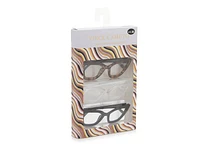 Cat-Eye Reading Glasses +1.5 - 3 Pack