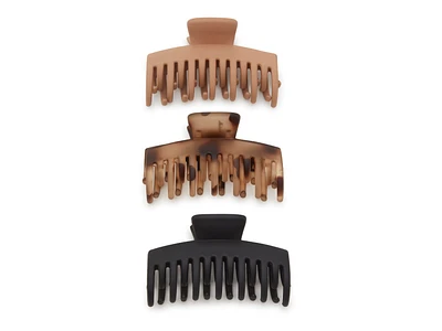 Double Layer Hair Clips - 3 Pack