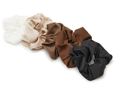 Neutral Satin Scrunchie Set - 5 Pack