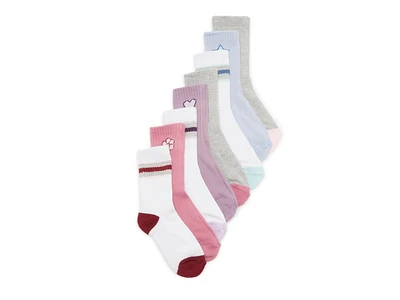 Icon Ribbed Kids' Crew Socks - 8 Pack