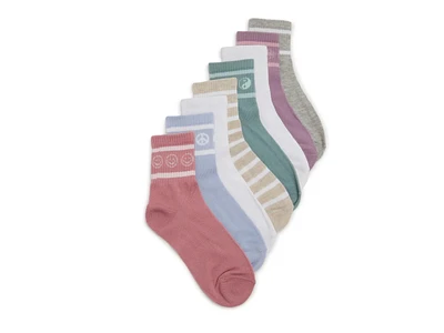Icon Ribbed Kids' Crew Socks - 8 Pack