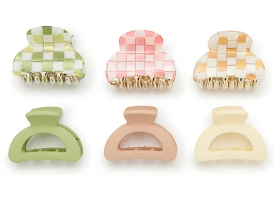 Mini Claw Summer Hair Clip Set - 6 Pack