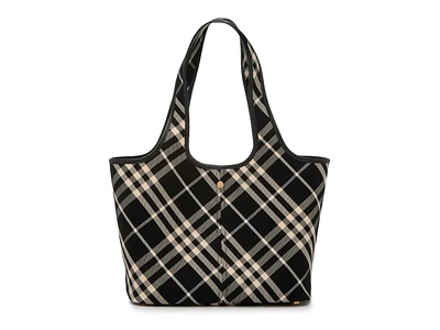 Small Check Tote & Pouch