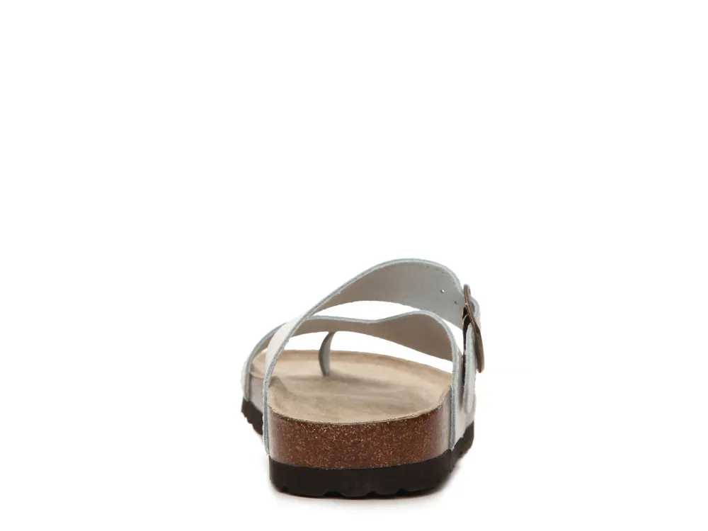 Carly Leather Flat Sandal