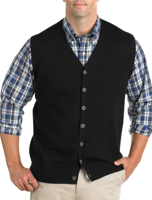 Button-Front Sweater Vest