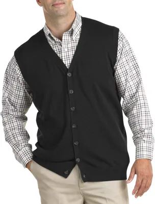 Button-Front Sweater Vest