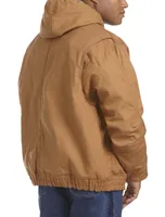 Flame-Resistant Quilt-Lined Hooded Jacket