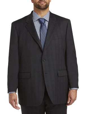 Tonal Plaid Stretch Suit Jacket