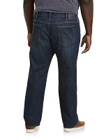 Relaxed Straight Fit Stretch Jeans