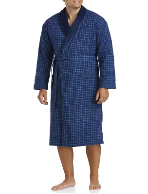 Plush-Lined Flannel Robe