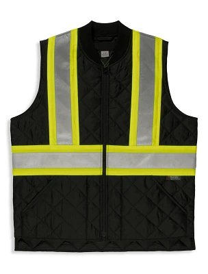 Quilted Zip-Front Safety Vest