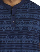 Aztec Printed Henley Shirt
