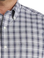 Plaid Stretch Poplin Sport Shirt