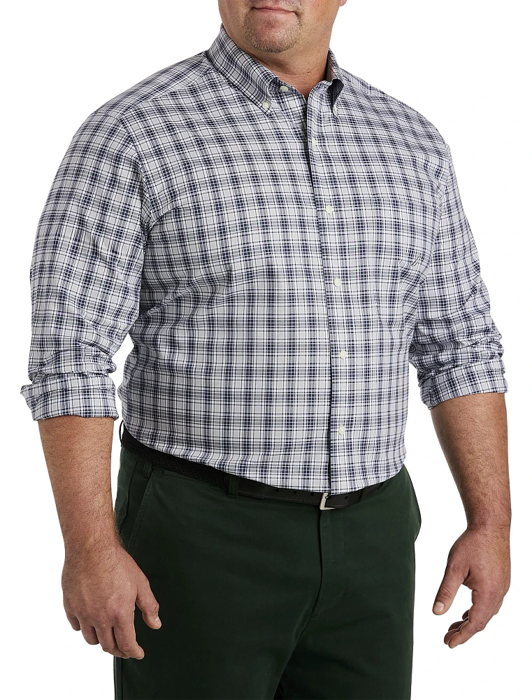 Plaid Stretch Poplin Sport Shirt