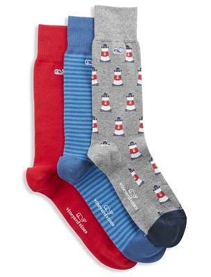 3-Pack Lighthouse Socks