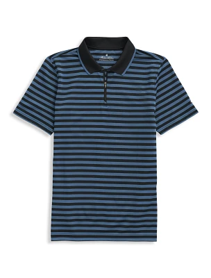 Zip Stripe Golf Polo Shirt