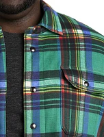 Quilted Plaid Fleece Shirt Jacket